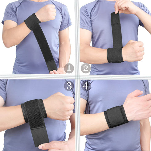 2 Pack Wrist Brace Adjustable Wrist Support Wrist Straps for Fitness Weightlifting, Tendonitis, Carpal Tunnel Arthritis, Wrist Wraps Wrist Pain Re...