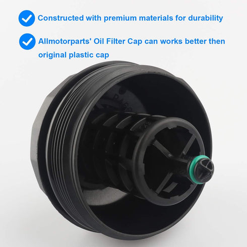 Oil Filter Housing Cap, Replace 041-0003, 11427525334, 11 42 7 525 334 Compatible with BMW 128i 135i 320i 328i 328xi 330i 335i 525i 528i 530i 535i...