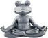 Zen yoga frog meditation frog miniature statue slimming frog fitness frog garden statue frog decoration for lawn & garden decoration (premium gray...