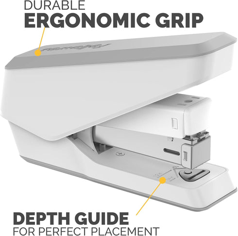 Fellowes LX840 EasyPress Office Stapler, Effortless One-Touch Small Stapler for Classroom, Home and Office, Holds Half Strip of Staples, 25 Sheet ...