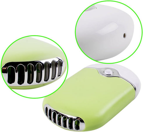 ThreeH Portable Mini Fan Handheld USB Rechargeable Air Conditioner Built-in Li-ion Battery Desk Cooling Fan Bladeless Eyelash Fan,Green...