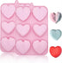 Valentine's Day Silicone Molds 2PCS Large 3D Diamond Heart Shape Chocolate Molds Soap Molds Cookie Cake Silicone Heart Molds for Candy Jello Candl...