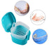 Denture Bath Case Cup with Denture Cleaner Brush & Retainer Holder Box, Complete Clean Care for Dentures, Clear Braces, Mouth Guard, Night Guard &...