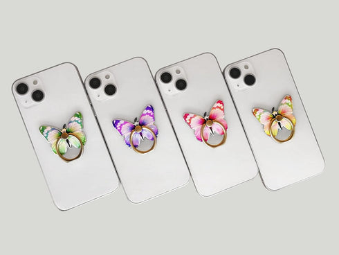 Cute Butterfly Cellphone Stand Set,Kawaii Ring Holder Grip For Girls and Women,Compatible with iPhone,Samsung Galaxy,iPad,Tablet and other Phones ...