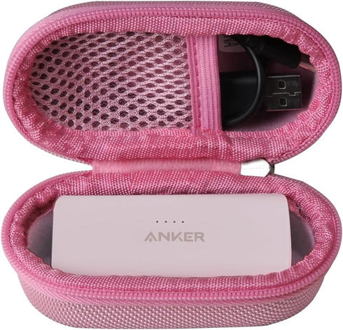 Hermitshell Hard Travel Case for Anker Nano Power Bank, Portable Charger 5,000mAh (Pink)......