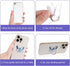 3 PCS Cell Phone Ring Stand Holder, Cute Butterfly Painted Pattern Metal Finger Kickstand 360 Degrees Rotation Ring Holder Grip with Knob Loop Com...