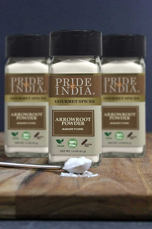 Pride of India – Natural Arrowroot Ground Powder – Gourmet Baking & Thickening Agent – Gluten & GMO Free – Good for Sauces, Fritters & Fries – Eas...