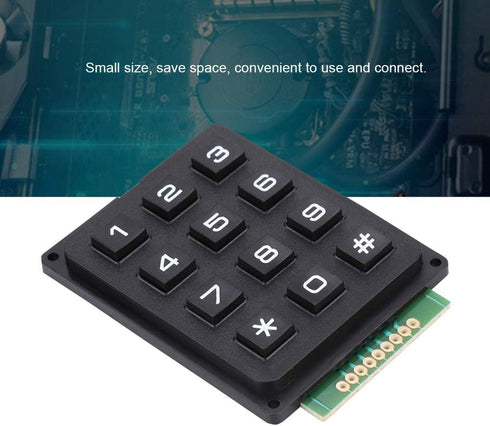 3x4 Mini Universal Keypad Module for Single Chip Microcontroller, 12 Keys Portable External Keypad, Numeric Keypad Module for Projector Controller...
