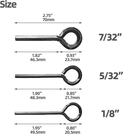 10 Pack 5/32" Hex Dogging Key w/Full Ring Loop, Metal Allen Wrench Door Key, Hexwrench Hexagon Key Set for Exit Device(BK10P532)...