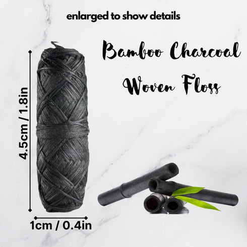 Dental Floss Refill, Bamboo Charcoal Woven Thread, 8 Pieces, Unflavored...