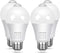 MikeWin Motion Sensor Light Bulbs Outdoor 4 Packs 13W(100W Equivalent) Security LED Bulb, Indoor E26, A19, 5000K Daylight Dusk to Dawn Bulb for Ga...