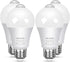 MikeWin Motion Sensor Light Bulbs Outdoor 4 Packs 13W(100W Equivalent) Security LED Bulb, Indoor E26, A19, 5000K Daylight Dusk to Dawn Bulb for Ga...