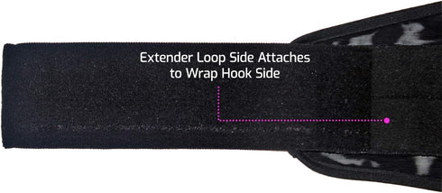 Extender Strap - Multipurpose Elastic Hook and Loop Extension for Ice Packs, Ice Belts, Back/Knee/Ankle Braces, Vests, Wraps, and Belts - Made in ...