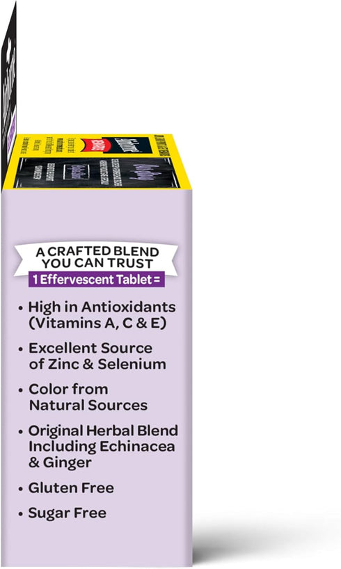 Airborne Elderberry + Zinc & Vitamin C Effervescent Tablets, Immune Support Supplement With Powerful Antioxidant Vitamins A C E, 20 Fizzy Drink Ta...
