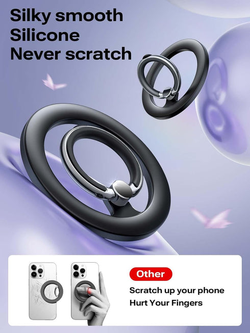 LISEN for Magsafe Phone Grip Holder Magnetic Phone Ring, Rotatable Phone Ring Holder Stand Finger Holder for iPhone 15 Pro Max Plus iPhone14 13 12...