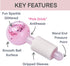 Ice Globes for Facials – Facial Tools for Face & Eye Puffiness Relief, Cool Skincare Cryo Tools - Pink Drink Glitter...