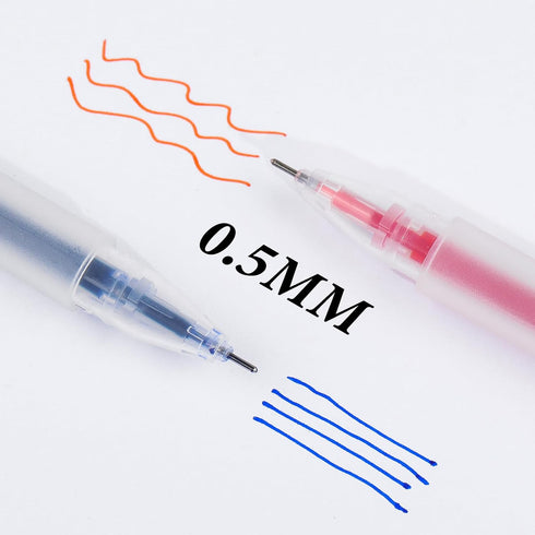RIANCY Gel Pens (12 Multicolor), Fine Point Ballpoint Pen for Bullet Journaling, Writing, Drawing, Coloring, Office & School Supplies...