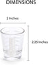 Kolder Mini Measure Heavy Glass, 20-Incremental Measurements Multi-Purpose Liquid and Dry Measuring Shot Glass, White...