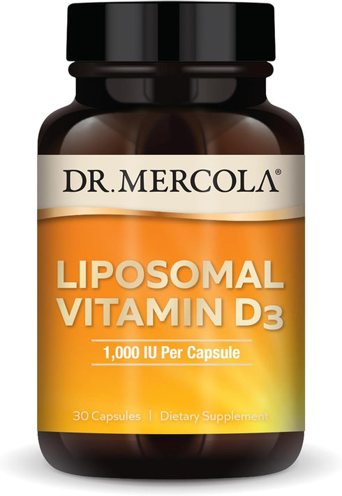 Dr. Mercola Liposomal Vitamin D3, 30 Servings (30 Capsules), 1,000 IU Per Capsule, Dietary Supplement, Immune Support, Non-GMO...