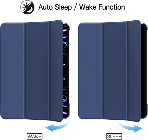 JETech Case for iPad Pro 11 Inch, 2022/2021/2020 Model, Slim Stand Hard Back Shell Smart Cover with Auto Wake/Sleep (Navy)...