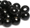 Black Wooden Macrame Beads 20mm with 8mm Large Hole, Wood Spacer Beads, Natural Round Ball Farmhouse Wooden Loose Beads for Bead Crafts Making Hom...