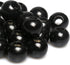 Black Wooden Macrame Beads 20mm with 8mm Large Hole, Wood Spacer Beads, Natural Round Ball Farmhouse Wooden Loose Beads for Bead Crafts Making Hom...