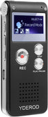 8GB Digital Voice Activated Recorder for Lectures, Meetings, Interviews - HD Sound Mini Portable Audio Recorder with Playback, USB, MP3, A-B Repea...