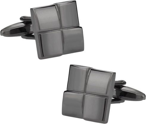 Gunmetal Tone Square Cufflinks with Presentation Box...