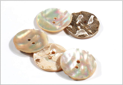 Welecom 1000 Pcs Natural Shell Buttons 10mm 2 Hole Mother of Pearl Round Shell Buttons for Cloth Sewing Craft Buttons...