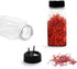 RoyalHouse - 6 Pack 14 Oz Plastic Spice Jars with Black Cap, Clear and Safe Plastic Bottle Containers with Shaker Lids for Storing Spice, Herbs an...