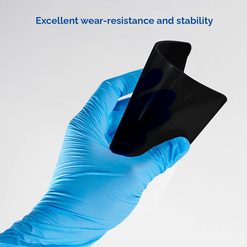 Dental Soft Splint, 5 Sheets 3 mm Dental Lab Splint Thermoforming Material for Vacuum Forming Machine 5'' x 5'' (Square, Black)...