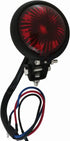 FATECIM Motorcycle Tail Rear Bates Style LED TaillIght Brake Light Stop Lamp For Harley Chopper Bobber Cafe Racer BIKE Black/Red...