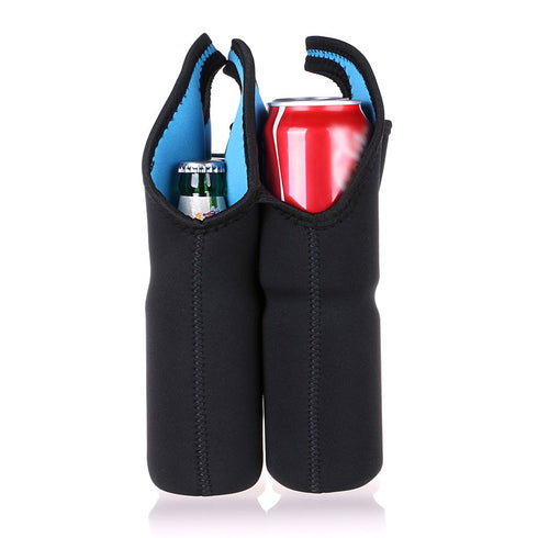 Hipiwe 6 Pack Bottle Can Carrier Tote Insulated Neoprene Baby Bottle Cooler Bag Water Beer Bottle Holder for Travel with Secure Carry Handle...