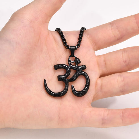 VNOX Om Yoga Pendant Necklace - Yoga Hindu Spiritual Amulet Jewelry Sanskrit Symbol Om Aum Ohm/Lotus Yoga Pendant Necklace...