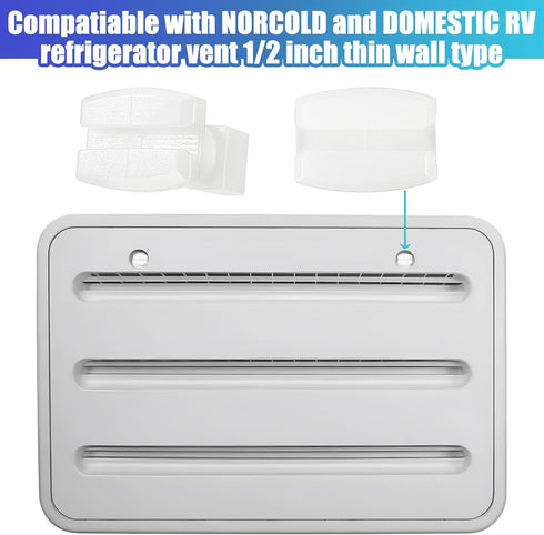 10 Pack RV Refrigerator Clips Compatible with Norcold 617772 Replacement Vent Door Latch, 1/2 Inch Thin Wall Plastic RV Camper Refrigerator Vent C...