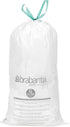 Brabantia PerfectFit Trash Bags (Size G / 6-8 Gallon) Thick Plastic Trash Can Liners with Tie Tape Drawstring Handles (20 Bags)...