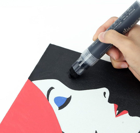ZEYAR Acrylic Paint Marker Pens, 5 Different Point: Extra Jumbo Felt(15mm),Jumbo Felt(10mm), Medium Bullet(2-3mm), Fine(1mm), Extra Fine(0.7mm) (5...