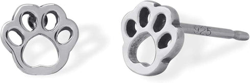 Boma Jewelry Sterling Silver Paw Print Stud Earrings...