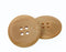 Mibo 10pcs Round Polyester Suiting Buttons with Beveled Edge - 40L (25mm) - 4 Hole - Tan...