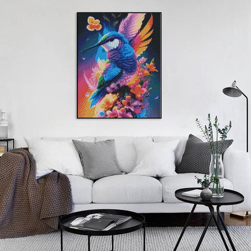 Hummingbird Stamped Cross Stitch Kits - Needlepoint Counted Cross Stitch kits for Beginner Adults Printed Dimensions Flowers Pattern Stitch Embroi...