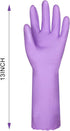 Elgood Reusable Dishwashing Cleaning Gloves with Latex free, Cotton lining,Kitchen Gloves 2 Pairs,Purple+blue Medium...