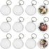 25PCS Clear Acrylic Photo Keychains - Round Blank Insert Photo Picture Frame Split Ring Keychain Snap In - Wallet Friendly Key Ring for Women & Me...