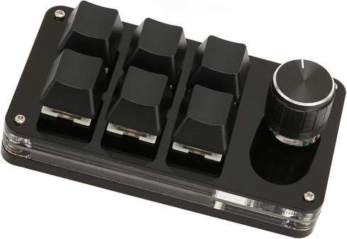 SUNGOOYUE Keyboard with Macro Keys, 6 Key Mini Keypad with Knob, Macro USB DIY Programmable Keyboard for Gaming Office...