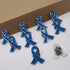50Pcs Blue Ribbon Pins Blue Awareness Pin Brooch for Prostate Cancer,Colon Cancer,Thyroid Disease,Marine Environmental Protection Awareness...