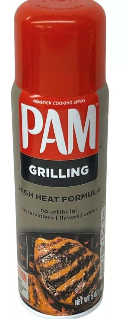Pam No-Stick Cooking Spray - Grill - For High Temperature - Net Wt. 5 OZ (141 g) Each - Pack of 2...