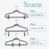 Grey Velvet Clips for Velvet Hangers - 20 PCS Gray Non Slip Velvet Hanger Clip, Pants Hanger Velvet Clips Fit for Slim Velvet Hangers, Clothes-pin...