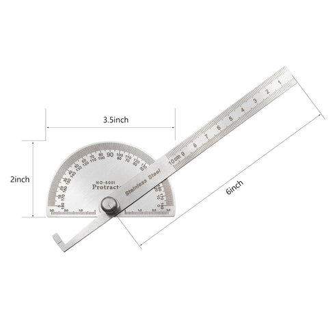 Angle Protractor,Stainless Steel Angle Ruler Finder 0-180 Degrees,10 cm Woodworking Ruler, Angle Measure Tool, Angle Finder Ruler, Craftsman Angle...