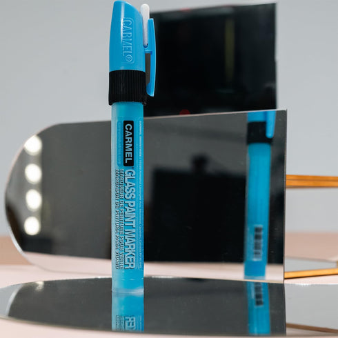 Carmel Glass Paint Marker Medium Tip (White, Medium Tip)...