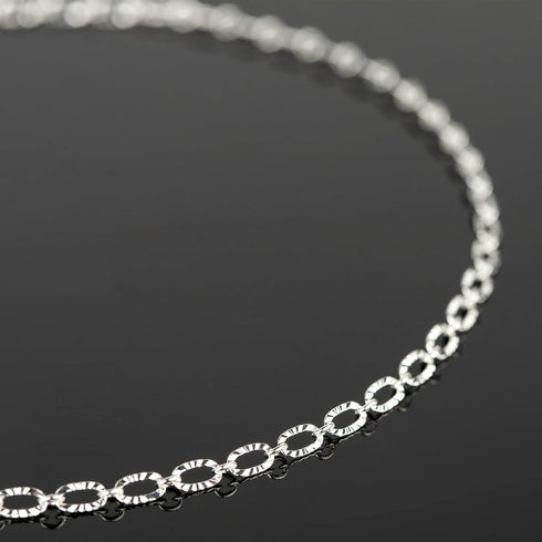 UMAOKANG 32.8 Feet Silver Jewelry Chain for Jewelry Making Silver Plated Brass Chain Roll Women Necklace Bracelet DIY Embossed Oval Cable Chain...