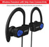 Senso Bluetooth Headphones, Best Wireless Sports Earphones w/Mic IPX7 Waterproof HD Stereo Sweatproof Earbuds for Gym Running Workout 8 Hour Batte...